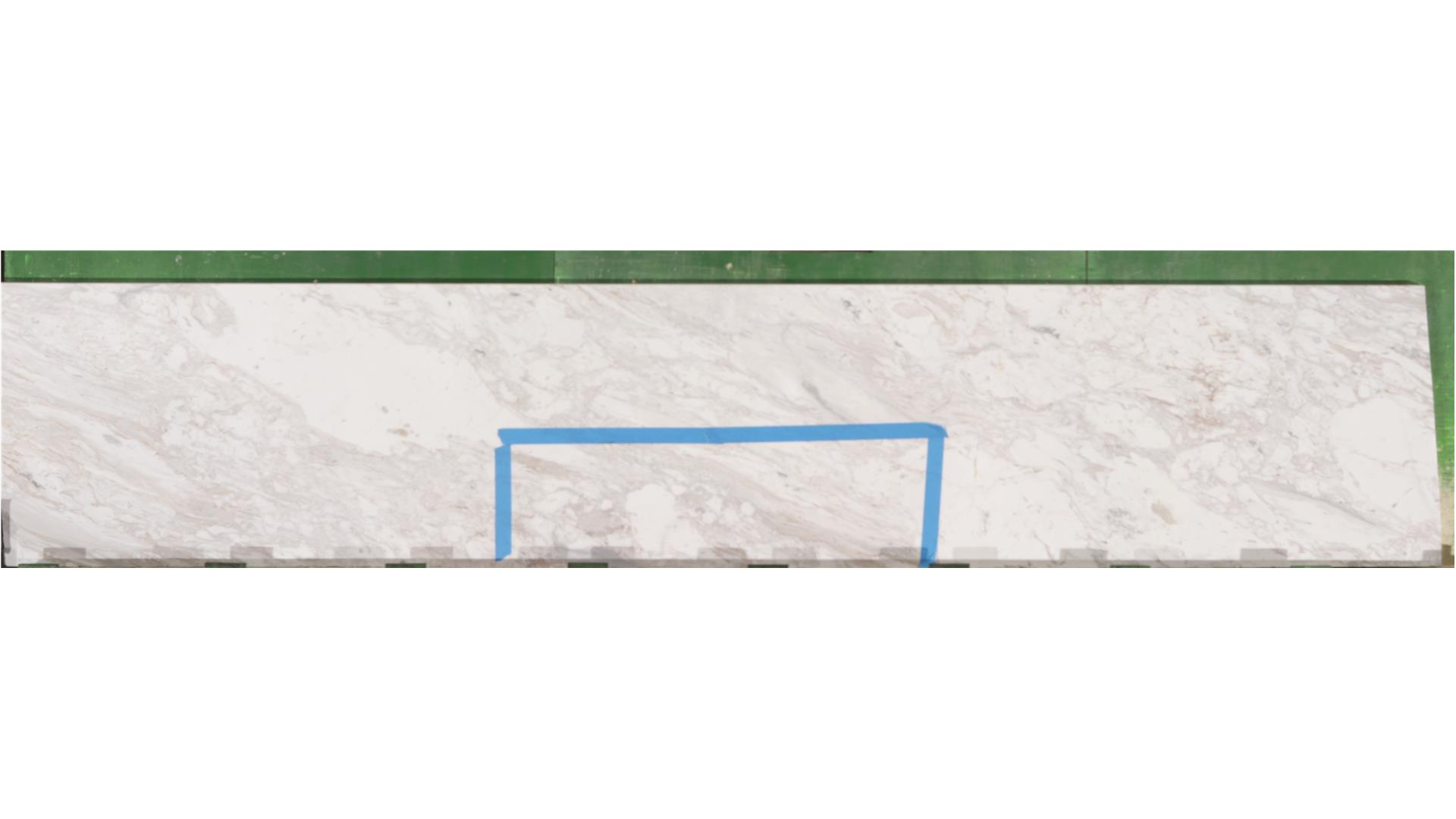 Natural Stone Arabescato D'oro Honed Marble 2cm remnant, 122" × 24", on hand in Bensenville