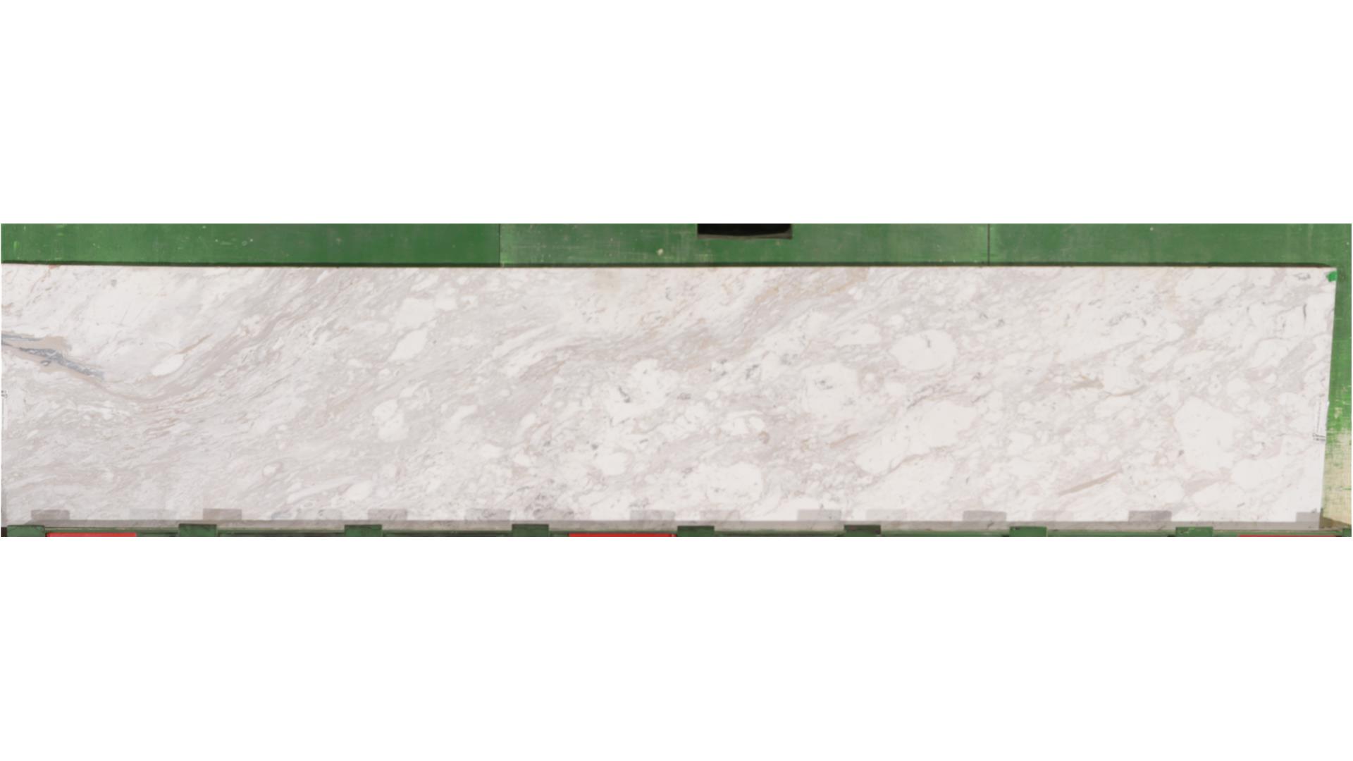 Natural Stone Arabescato D'oro Honed Marble 2cm remnant, 123" × 23", on hand in Bensenville